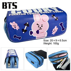 Cartoon Unicorn Double-Layer Large Capacity Pencil Case