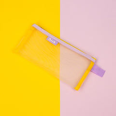 Simple Color-Block Transparent Pencil Case for Students
