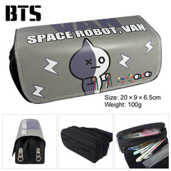 Cartoon Unicorn Double-Layer Large Capacity Pencil Case