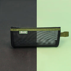 Simple Color-Block Transparent Pencil Case for Students