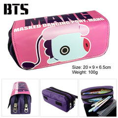 Cartoon Unicorn Double-Layer Large Capacity Pencil Case