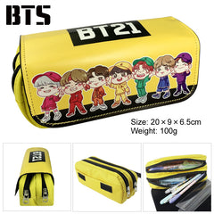 Cartoon Unicorn Double-Layer Large Capacity Pencil Case