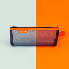 Simple Color-Block Transparent Pencil Case for Students