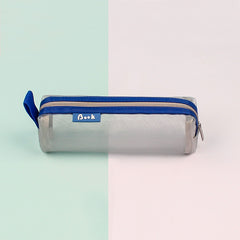 Simple Color-Block Transparent Pencil Case for Students