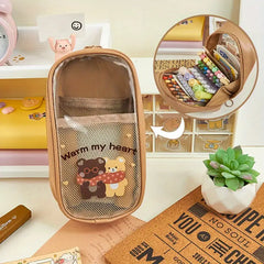 Cute Waterproof Multi-layer Pencil Case for Students