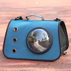 Foldable Cat Backpack with Breathable Mesh Design