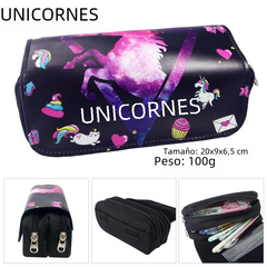 Cartoon Unicorn Double-Layer Large Capacity Pencil Case