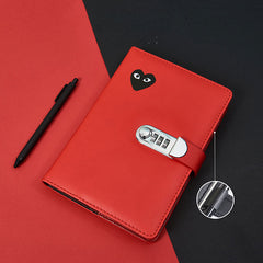 A5 Lockable PU Leather Password Notebook Diary