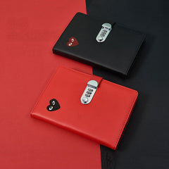 A5 Lockable PU Leather Password Notebook Diary