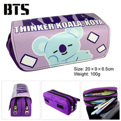 Cartoon Unicorn Double-Layer Large Capacity Pencil Case