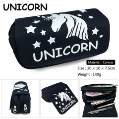 Cartoon Unicorn Double-Layer Large Capacity Pencil Case